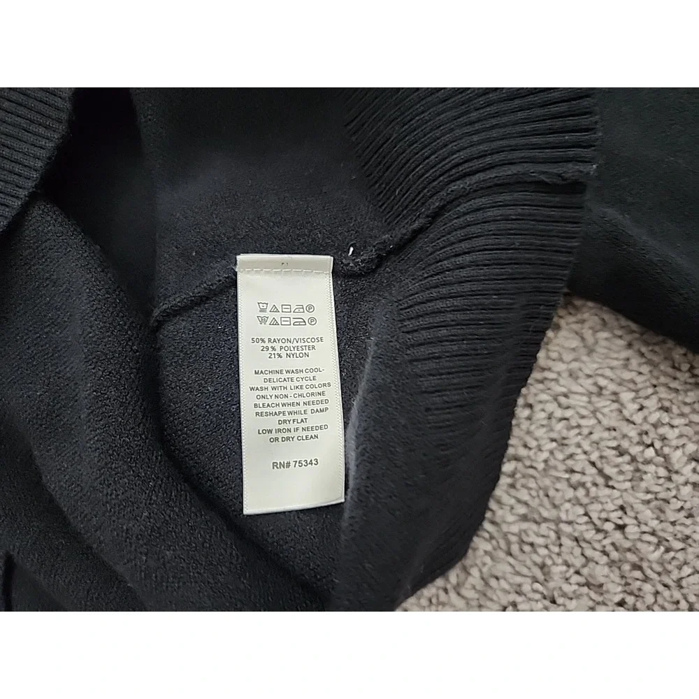 Lachlan Hoodie Sweater Mens L Black Knit Pullover Long Sleeve Preppy Casual